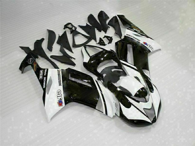 Discount 2007-2008 Black White Kawasaki ZX6R Motorcycle Fairings Canada