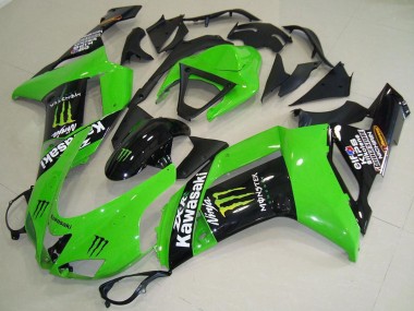 Discount 2007-2008 Monster Green Kawasaki ZX6R Motorcycle Fairings Canada