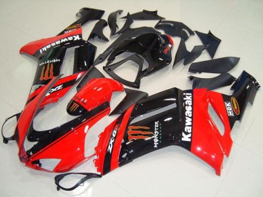 Discount 2007-2008 Monster In Red Kawasaki ZX6R Motorcycle Fairings Canada