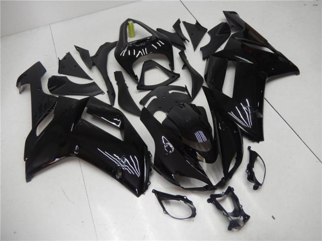 Discount 2007-2008 Glossy Black Kawasaki ZX6R Abs Motorcycle Fairing Canada