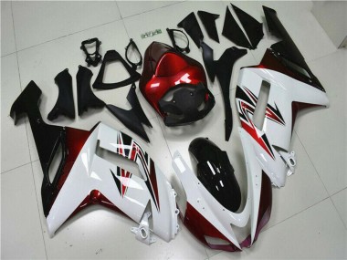 Discount 2007-2008 White Black Red Kawasaki ZX6R Motorcycle Fairings Canada