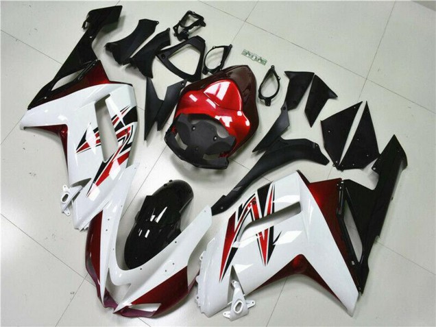 Discount 2007-2008 White Black Red Kawasaki ZX6R Motorcycle Fairings Canada