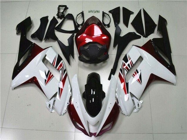 Discount 2007-2008 White Black Red Kawasaki ZX6R Motorcycle Fairings Canada