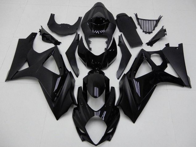 Discount 2007-2008 Glossy Black Matte Black No Decal Suzuki GSXR 1000 Motorcycle Fairings Canada