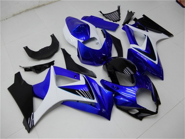 Discount 2007-2008 White Blue Black No Decal Suzuki GSXR 1000 Motorcycle Fairings Canada