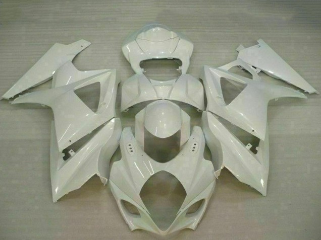 Discount 2007-2008 White Suzuki GSXR 1000 Motorcycle Fairings Canada