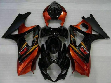 Discount 2007-2008 Black Orange Suzuki GSXR 1000 Motorcycle Fairings Canada