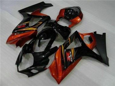 Discount 2007-2008 Black Orange Suzuki GSXR 1000 Motorcycle Fairings Canada