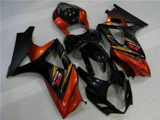 Discount 2007-2008 Black Orange Suzuki GSXR 1000 Motorcycle Fairings Canada