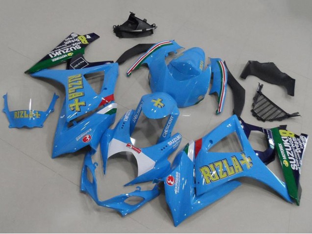 Discount 2007-2008 Blue White Yellow Black Rizla Suzuki GSXR 1000 Motorcycle Fairings Canada