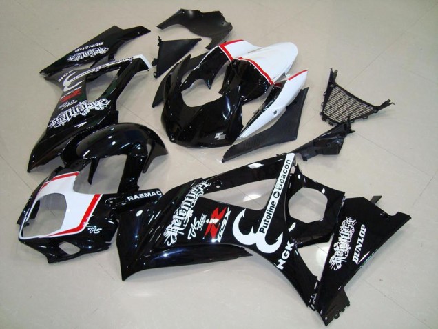 Discount 2007-2008 Glossy Black Red Relentless Suzuki GSXR 1000 Motorcycle Fairings Canada