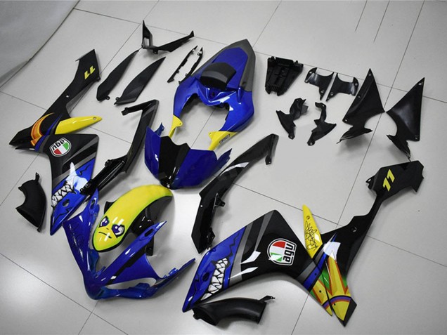 Discount 2007-2008 Blue Yellow Black Shark Yamaha YZF R1 Motorcycle Fairings Canada