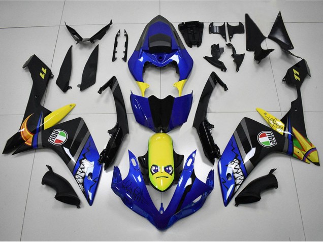 Discount 2007-2008 Blue Yellow Black Shark Yamaha YZF R1 Motorcycle Fairings Canada