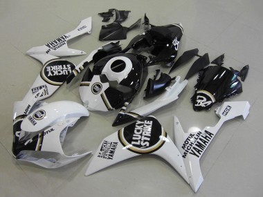 Discount 2007-2008 White Black Lucky Strike Yamaha YZF R1 Motorcycle Fairings Canada
