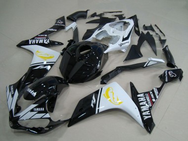Discount 2007-2008 White Black Yellow Dolphin Yamaha YZF R1 Motorcycle Fairings Canada