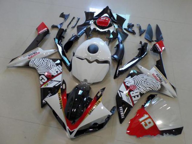 Discount 2007-2008 White Red Black Yellow Dark Dog Yamaha YZF R1 Motorcycle Fairings Canada