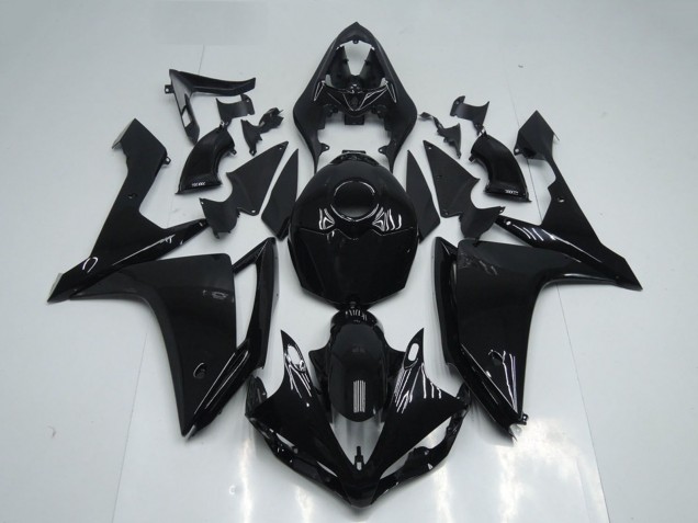 Discount 2007-2008 Glossy Black Yamaha YZF R1 Motorcycle Fairings Canada