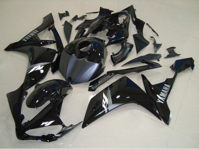 Discount 2007-2008 Glossy Black Matte Black White Decal Yamaha YZF R1 Motorcycle Fairings Canada