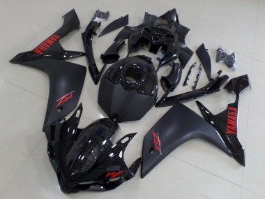 Discount 2007-2008 Glossy Black Matte Black Red Yamaha YZF R1 Motorcycle Fairings Canada