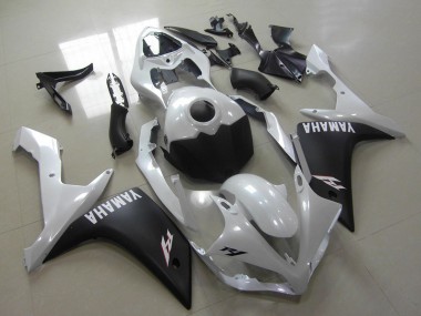 Discount 2007-2008 White Matte Black Yamaha YZF R1 Motorcycle Fairings Canada