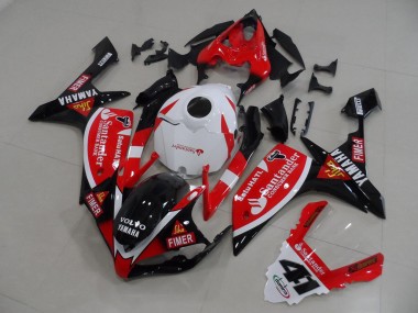 Discount 2007-2008 Red White Black Volvo Fimer Santander Yamaha YZF R1 Motorcycle Fairings Canada