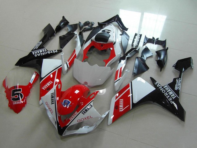 Discount 2007-2008 White Red Black Petronas Goxel Yamaha YZF R1 Motorcycle Fairings Canada