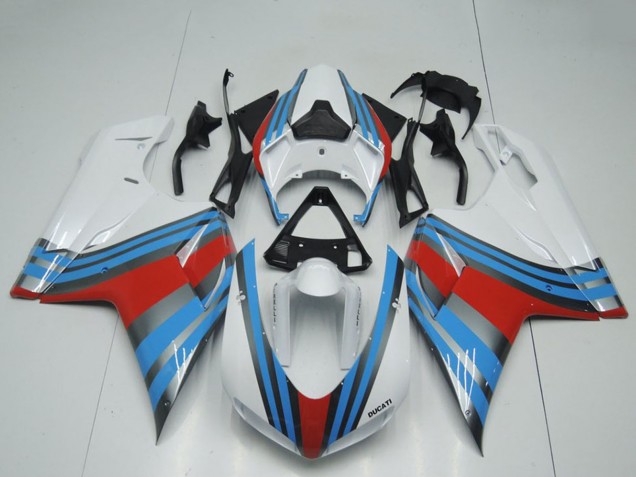 Discount 2007-2014 White Blue Red Ducati 848 1098 1198 Motorcycle Fairings Canada