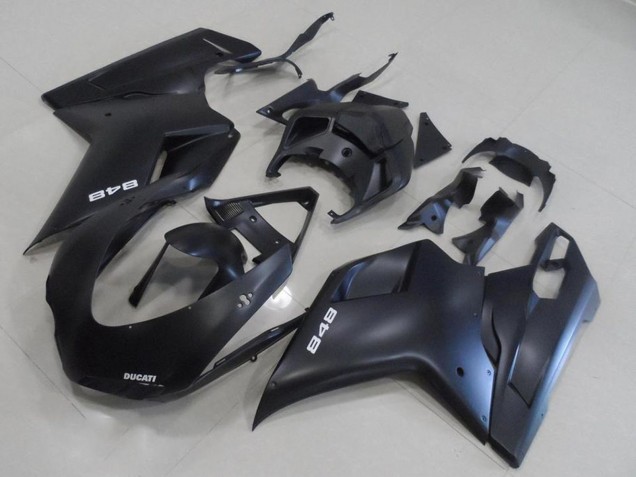 Discount 2007-2014 Matte Black Ducati 848 Motorcycle Fairing Kits Canada