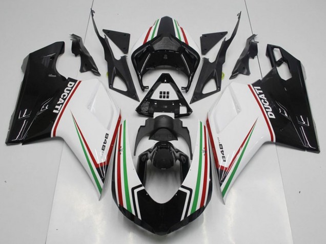 Discount 2007-2014 White Red Green Glossy Black Ducati 848 Motorcycle Fairing Kits Canada