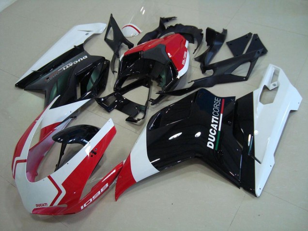 Discount 2007-2014 White Red Glossy Black Corse Ducati 1098 Motorcycle Fairings Canada