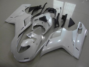 Discount 2007-2014 Glossy White Ducati 1198 Motorcycle Fairings Canada