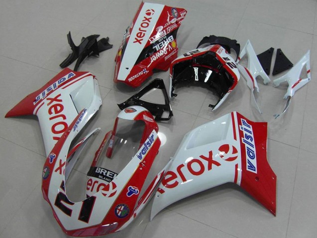 Discount 2007-2014 White Red Glossy Black Valsir Xerox OEM Style 21 Ducati 848 1098 1198 Motorcycle Fairings Canada