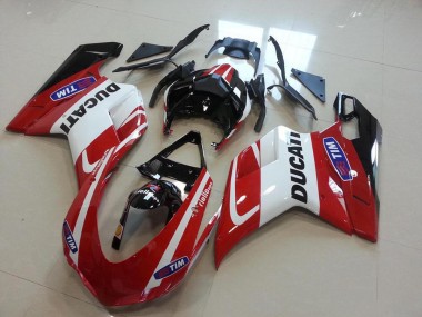 Discount 2007-2014 White Red Glossy Black Tim Ducati 848 1098 1198 Motorcycle Fairings Canada