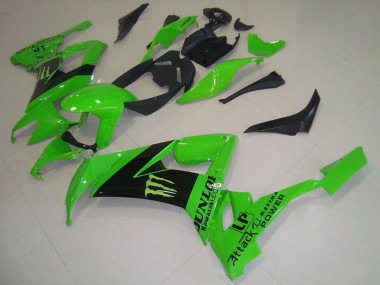 Discount 2008-2010 Green Black Monster Dunlop Kawasaki ZX10R Motorcycle Fairings Canada