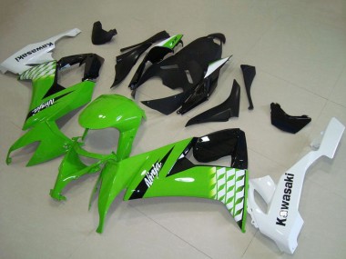 Discount 2008-2010 White Green Glossy Black Kawasaki ZX10R Motorcycle Fairings Canada