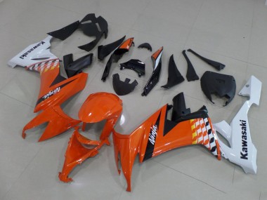 Discount 2008-2010 White Orange Black Kawasaki ZX10R Motorcycle Fairings Canada