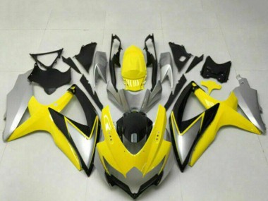 Discount 2008-2010 Yellow Silver Glossy Black Suzuki GSXR 600/750 Motorcycle Fairings Canada