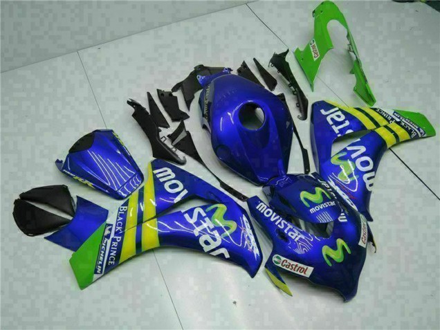 Discount 2008-2011 Blue Yellow Green MoviStar Castrol Honda CBR1000RR Motorcycle Fairings Canada