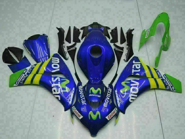 Discount 2008-2011 Blue Yellow Green MoviStar Castrol Honda CBR1000RR Motorcycle Fairings Canada