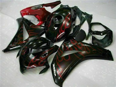 Discount 2008-2011 Glossy Black Red Flame Honda CBR1000RR Motorcycle Fairing Kits Canada