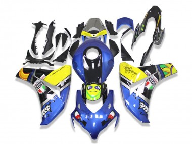 Discount 2008-2011 Blue Yellow Glossy Black Shark Honda CBR1000RR Motorcycle Fairings Canada