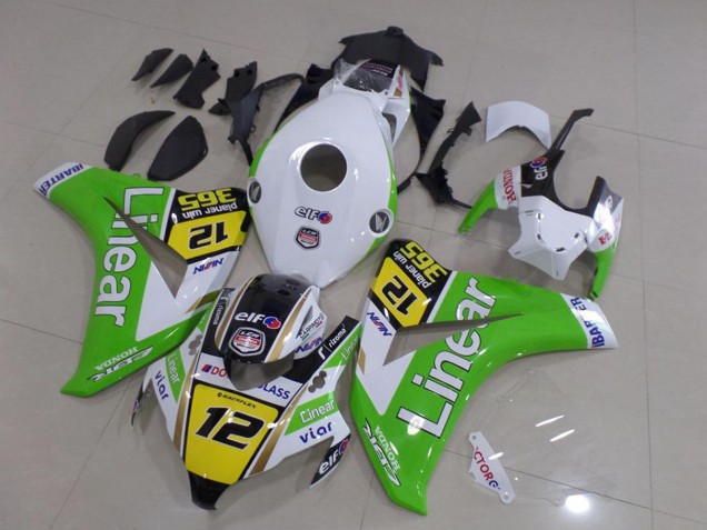 Discount 2008-2011 White Green Yellow Glossy Black Linear 12 Honda CBR1000RR Motorcycle Fairings Canada