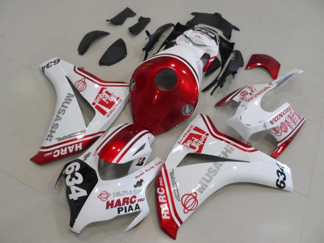 Discount 2008-2011 White Red Black HARC Pro PIAA 634 Honda CBR1000RR Motorcycle Fairings Canada