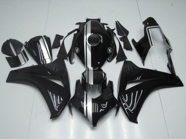 Discount 2008-2011 Glossy Black Silver Stripe Honda CBR1000RR Motorcycle Fairings Canada