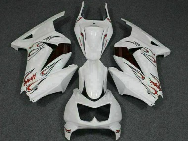 Discount 2008-2012 White Red Kawasaki EX250 Motorcycle Fairings Canada
