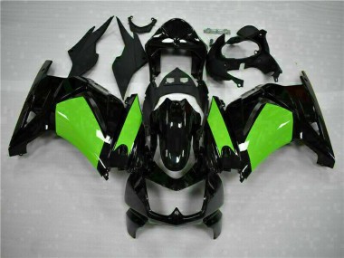 Discount 2008-2012 Glossy Black Green Kawasaki EX250 Motorcycle Fairings Canada
