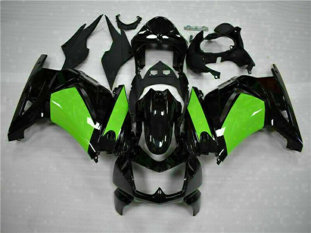 Discount 2008-2012 Glossy Black Green Kawasaki EX250 Motorcycle Fairings Canada