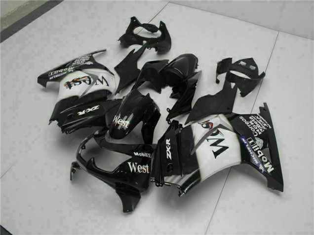 Discount 2008-2012 Glossy Black White West Kawasaki EX250 Motorcycle Fairings Canada