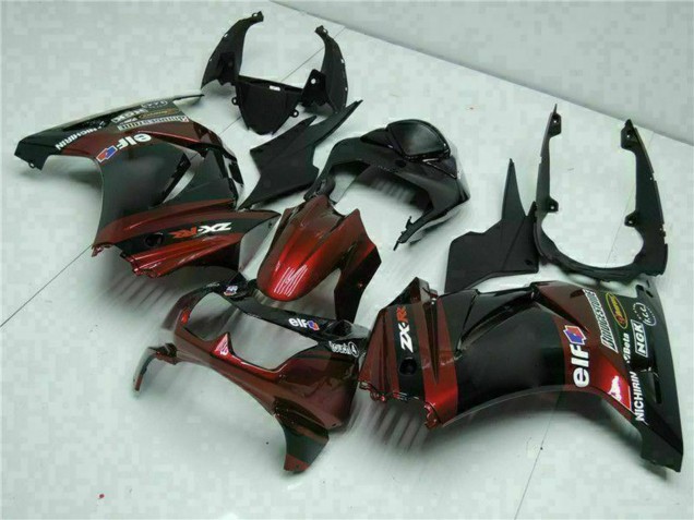 Discount 2008-2012 Glossy Black Maroon Red Kawasaki EX250 Motorcycle Fairings Canada