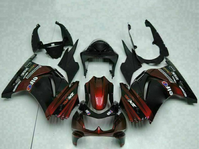 Discount 2008-2012 Glossy Black Maroon Red Kawasaki EX250 Motorcycle Fairings Canada